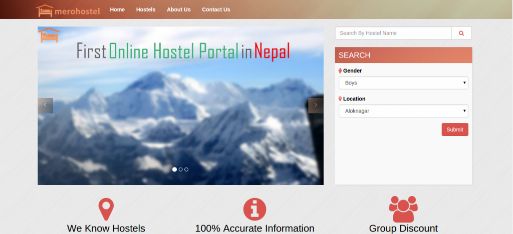 Find Hostels Online : Merohostel.com