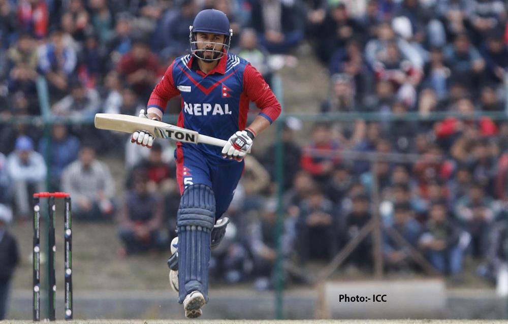 नेपालद्वारा युएईलाई २२२ रनको लक्ष्य पेश , शरदले बनाए अविजित ८१ रन