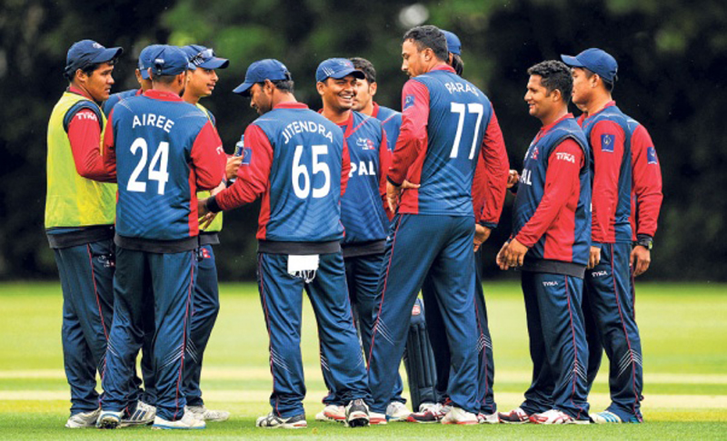 नेपाल र ओमान बीच क्रिकेट खेल जारी, नेपालको ३ विकेट झर्यो
