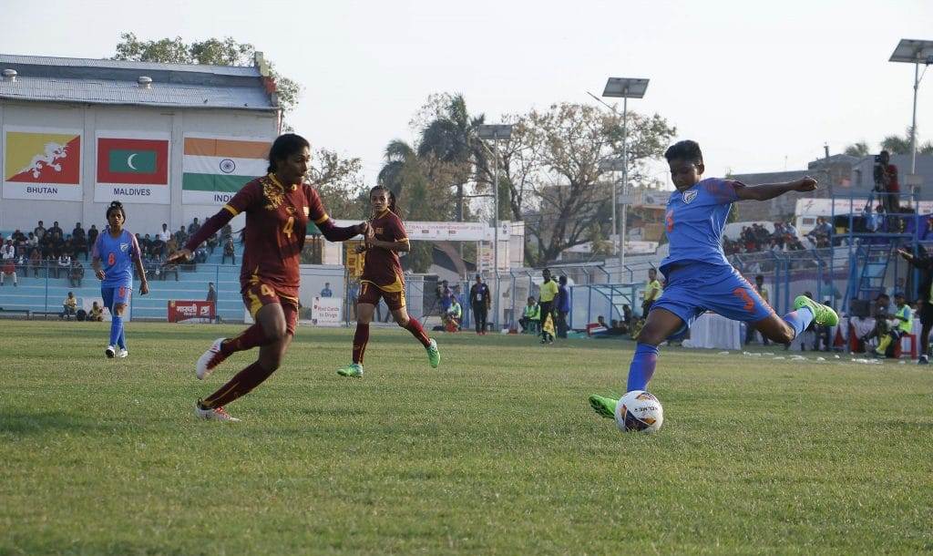 विराटनगरमा जारी साफ महिला च्याम्पियनसिप :  श्रीलंका भारतसँग ५-० गाेल अन्तरले पराजित