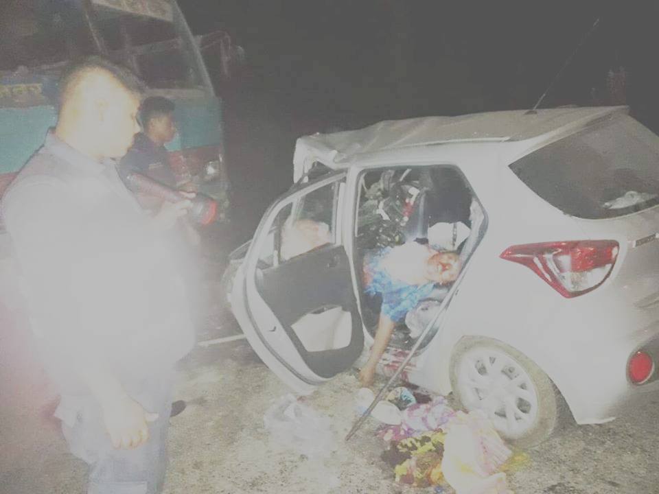 सुनसरीकाे सेउती पुलनजिक भएको कार दुर्घटनामा ज्यान गुमाउनेको संख्या चार पुग्याे
