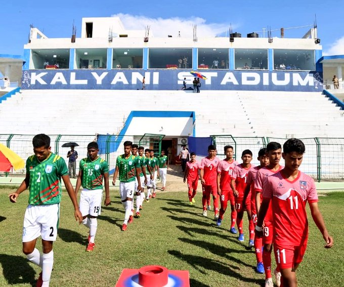 साफ यू–१५ फुटबल च्याम्पियनसिप : नेपालले बंगलादेशलाई ४-१ ले हरायाे