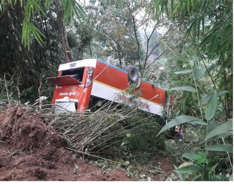 मोरङको राजघाटबाट वनभोज खान गएको बस इलाममा दुर्घटना, ११ जना घाईते