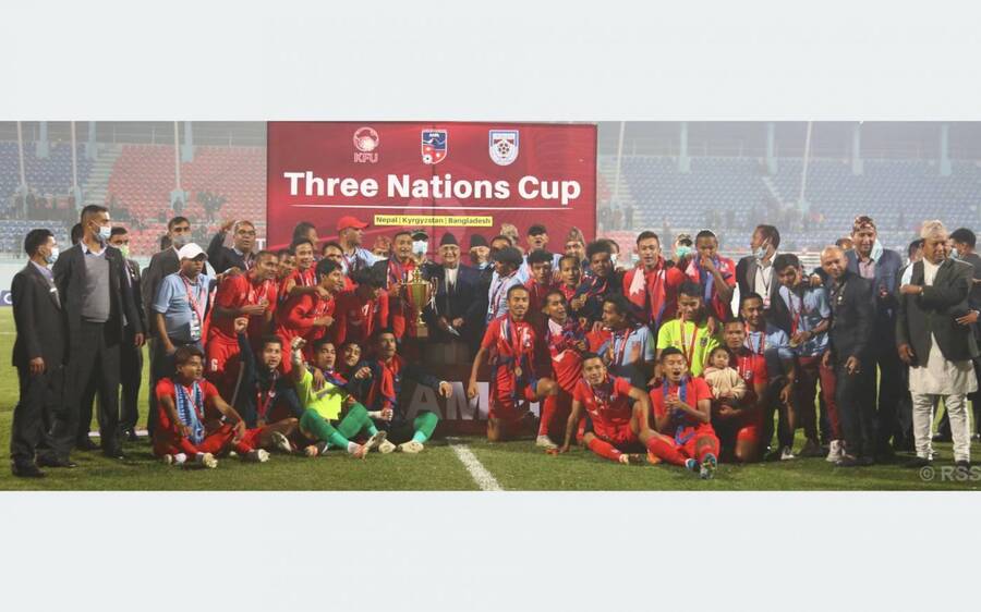 त्रिदेशीय कप फुटबलको उपाधि नेपाललाई