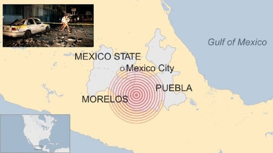 मेक्सिकोमा  ७.१ म्याग्निच्युडको शक्तिशाली भूकम्प