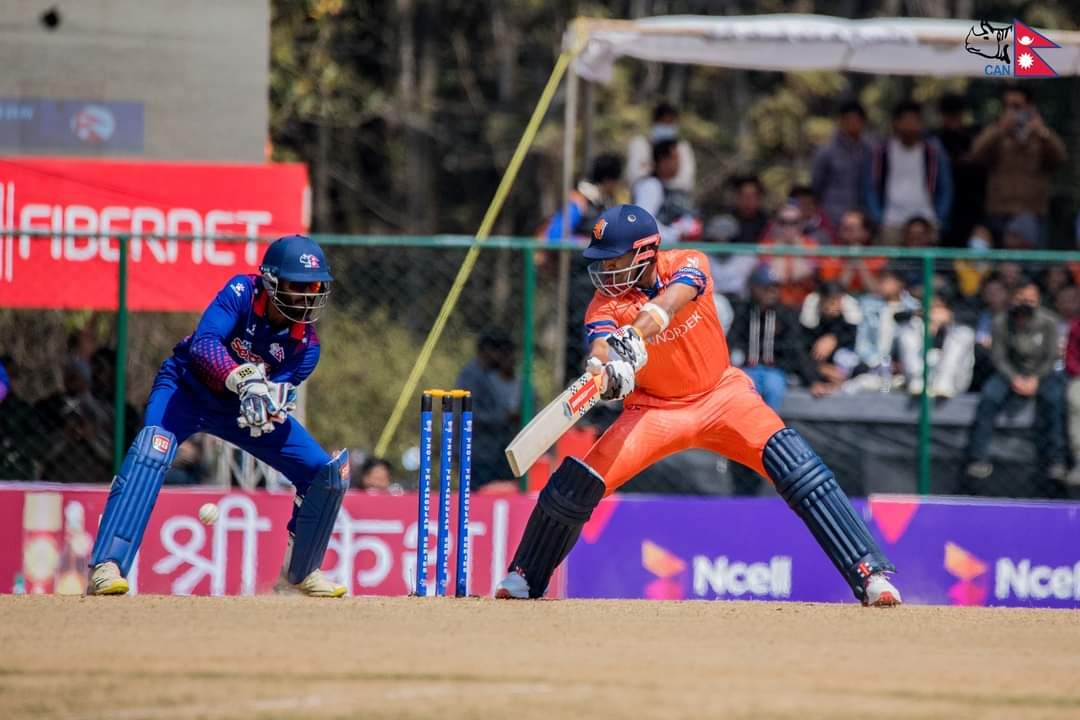 त्रिकोणात्मक टी–२० क्रिकेट श्रृंखला : नेपालले पायो १८५ रनको लक्ष्य