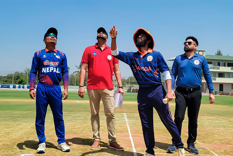 त्रिकोणात्मक टी–२० शृंखला : नेपाल २७ रनले विजयी