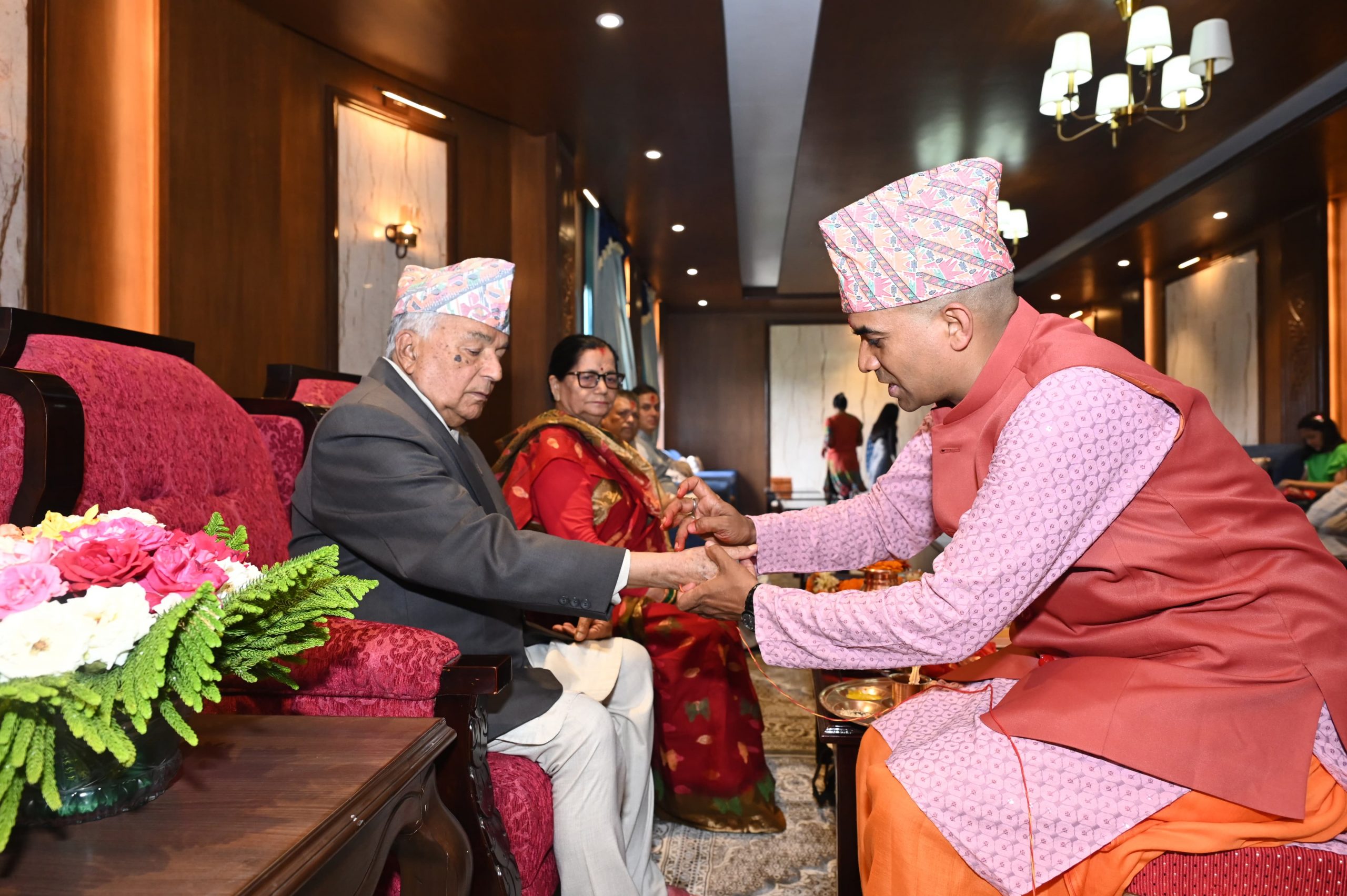 <span class='c1'>राष्ट्रपति पौडेलले गरे जनै</span> <span class='c2'>तथा रक्षाबन्धन ग्रहण</span>