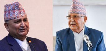 <span class='c1'>केपी ओली ३३३,</span> <span class='c2'>इश्वर पोखरेल ११०</span>