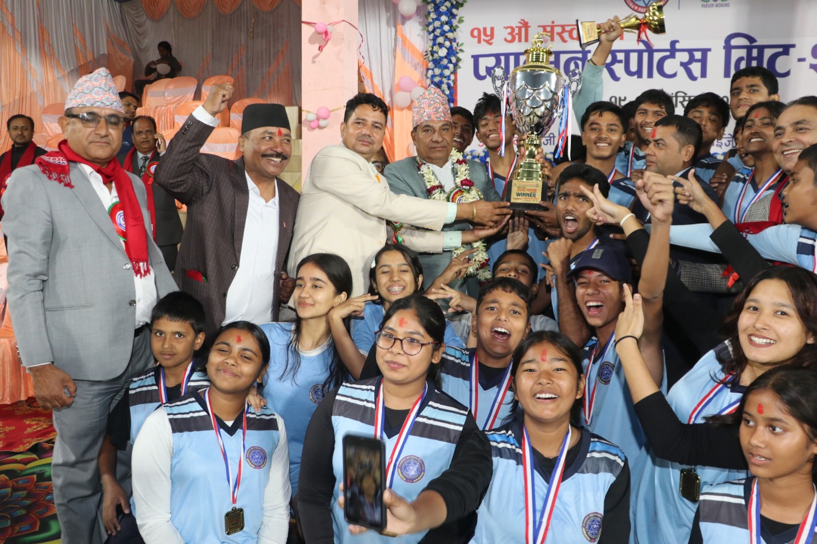 <span class='c1'>प्याब्सन स्पोट्र्स मिट मोरङमा विराटनगरको</span> <span class='c2'>एभरेष्ट, सुन्दरहरैंचाको सिद्धार्थ अब्बल</span>