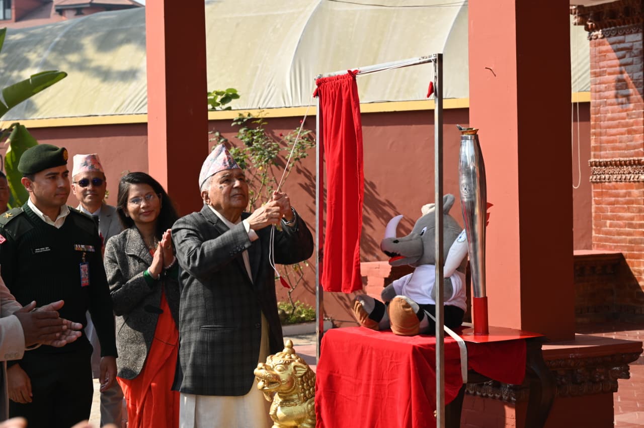 <span class='c1'>राष्ट्रपति पौडेलद्वारा १३ औं</span> <span class='c2'>किन्डर ओलम्पिकको मस्कर्टको अनावरण</span>