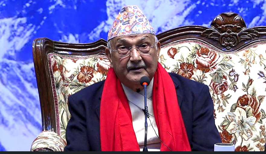 <span class='c1'>नेपालमा नेपाली सरकार हुनुपर्दछ, विदेशीको</span> <span class='c2'>सरकार होइन : ओली</span>