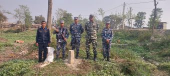 <span class='c1'>विराटनगरसँग जोडिएको नेपाल–भारत सीमा</span> <span class='c2'>स्तम्भ मर्मत तथा रंगरोगन</span>