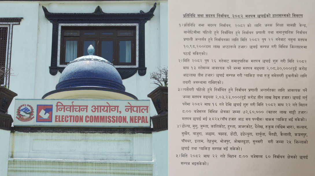 <span class='c1'>प्रतिनिधिसभा निर्वाचनका लागि ७२</span> <span class='c2'>लाखभन्दा बढी मतपत्र छपाइ</span>