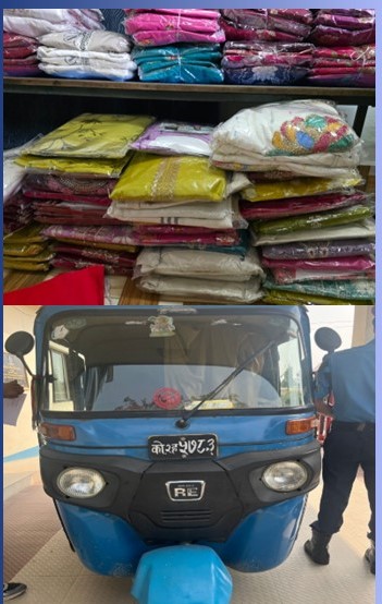 <span class='c1'>विराटनगरमा पाँचलाख बढी मूल्यको</span> <span class='c2'>कपडासहित दुईजना प्रहरी नियन्त्रणमा</span>