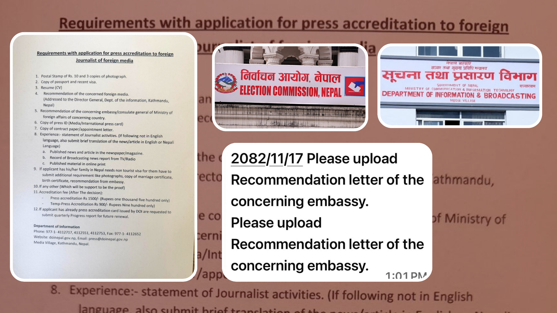 <span class='c1'>निर्वाचन रिपोर्टिङका लागि विदेशी</span> <span class='c2'>पत्रकारलाई झन्झटिलो प्रक्रिया</span>