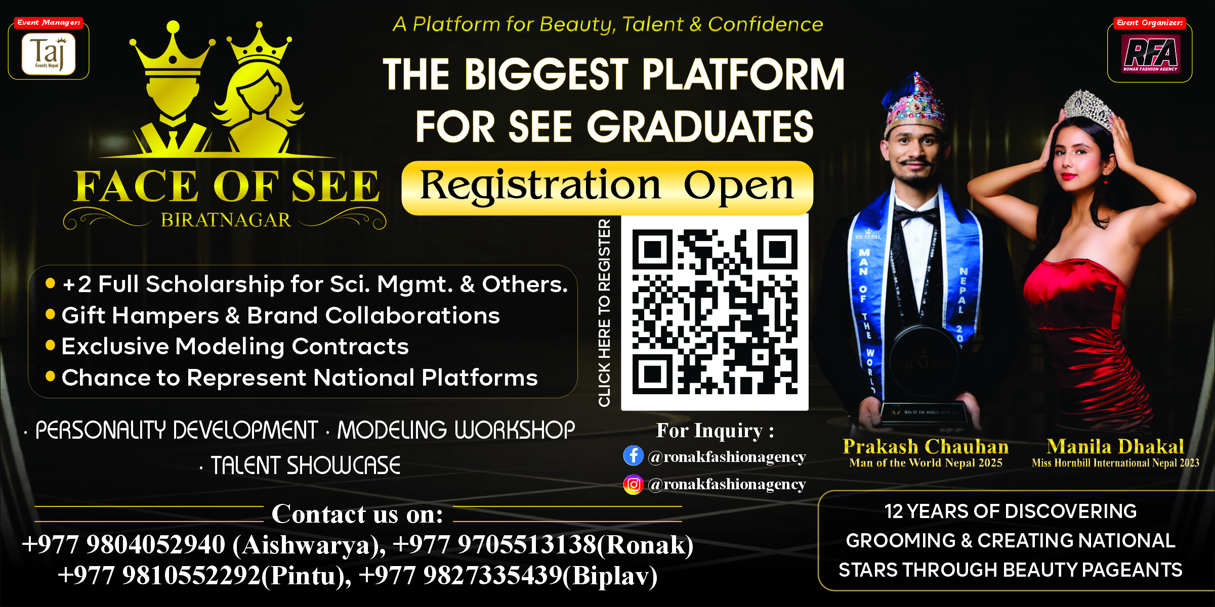 <span class='c1'>विराटनगरमा “फेस अफ एसइइ विराटनगर</span> <span class='c2'>२०२६” प्रतियोगिता सार्वजनिक, दर्ता खुला</span>