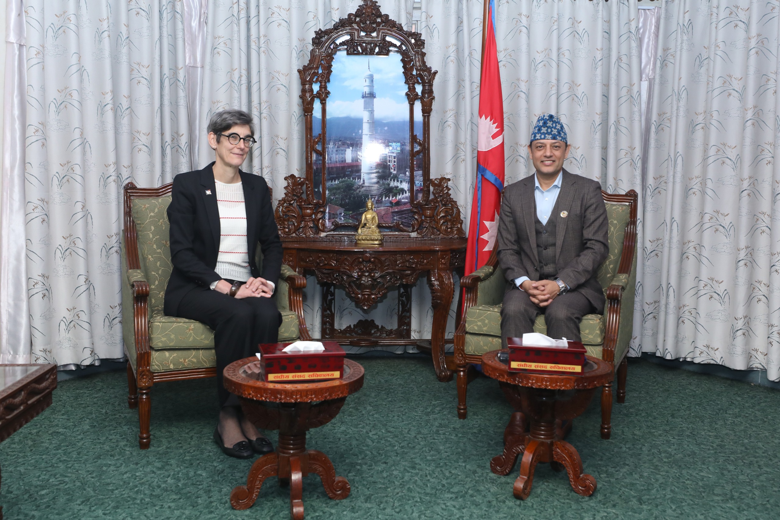 <span class='c1'>सभामुख अर्याल र स्विस</span> <span class='c2'>राजदूतबीच शिष्टाचार भेटवार्ता</span>