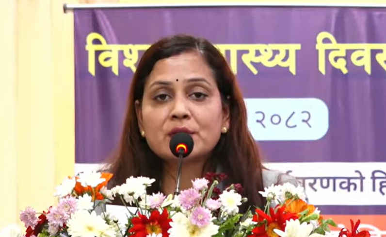 <span class='c1'>स्वस्थ नेपाल निर्माण गर्नु हाम्रो</span> <span class='c2'>प्राथमिकता हो : स्वास्थ्यमन्त्री मेहता</span>