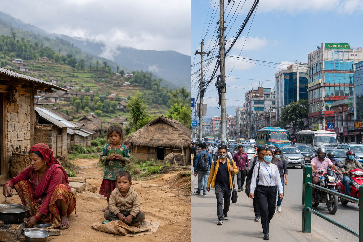 <span class='c1'>गरिबी घटे पनि ग्रामीण–शहरी क्षेत्रबीचको खाडल अझैं</span> <span class='c2'>कायम, बेरोजगारी र लैङ्गिक असमानतामा चुनौती</span>