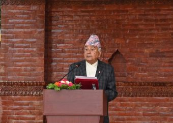 <span class='c1'>नेपालीहरूको जीवन करुणा, प्रेम, मानवता र शान्तिको</span> <span class='c2'>उच्चतम अभ्यासबाट अभिप्रेरित छ : राष्ट्रपति पौडेल</span>