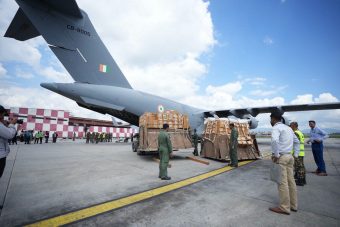 <span class='c1'>मानवीय सहायता सामग्रीसहित तेस्रो</span> <span class='c2'>विमान पठाउने तयारीमा भारत</span>